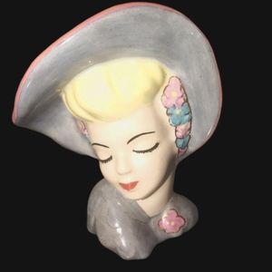 Vintage Lady Head Vase